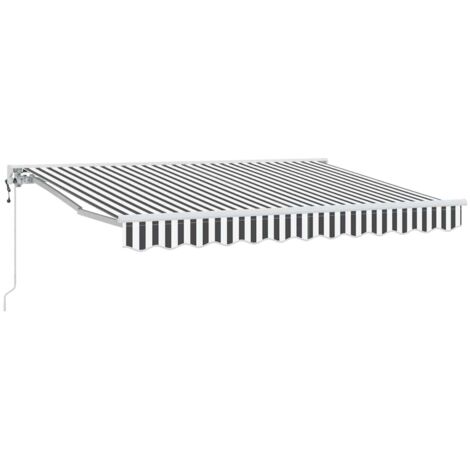 Cadre d'auvent Anthracite et blanc 350 x 200 cm (1/5)