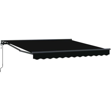 Cadre d'auvent Noir 300 x 250 cm Polyester avec revêtement PU (1/5)