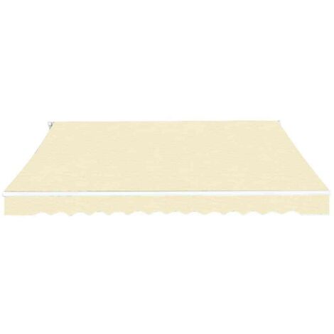 Auvent pliable manuel 400 cm Crème (1/5)