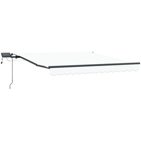 Auvent Rétractable Blanc 300 x 250 cm tissu (1/5)
