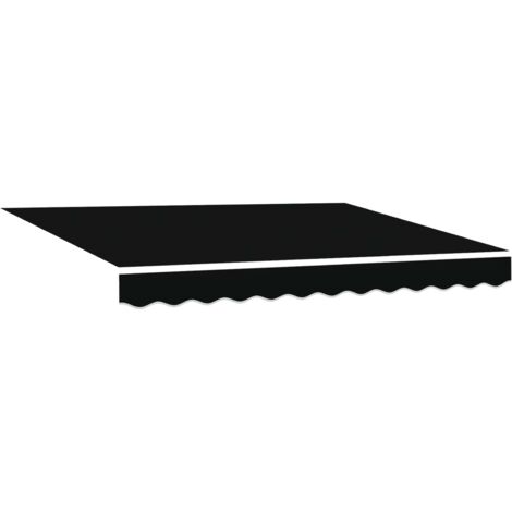 Auvent Noir 350 x 250 x 165 cm Polyester et Aluminium (1/5)