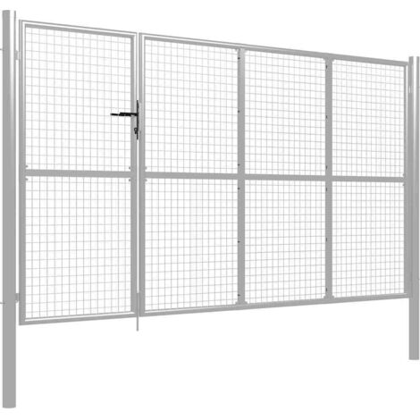 Portillon Acier 350 x 150 cm Argenté (1/5)