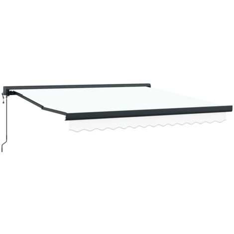 Auvent Blanc 350 x 250 x 165 cm Polyester et Aluminium (1/5)