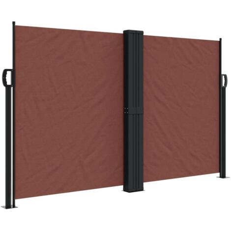 Auvent latéral rétractable marron 140x1200 cm (1/5)