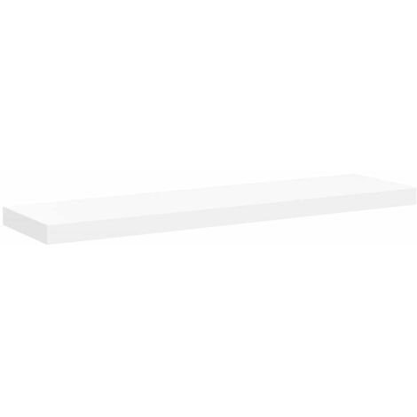 Étagère murale flottante blanc 90x23,5x3,8 cm MDF (1/5)