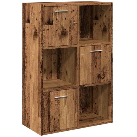 Bibliothèque Armoire à livres vieux bois 60,5x30x90 cm bois d'ingénierie (1/5)