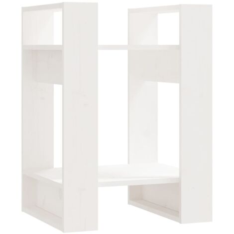 Bibliothèque Armoire à livres/Séparateur de pièce Blanc 41x35x57 cm Pin massif (1/5)