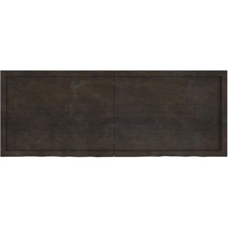 Étagère murale Étagère flottante marron foncé bois chêne massif traité (1/5)