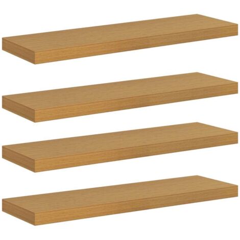 Étagère Murale 4 pcs Étagères flottantes Beige 90 x 23,5 x 4 cm Bois d'ingénierie (1/5)