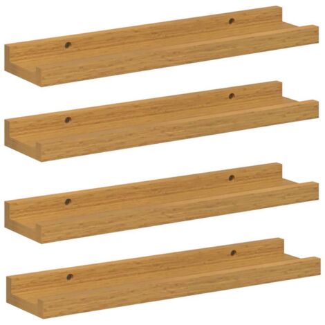 Étagère Murale 4 pcs Étagères flottantes Beige 40 x 9 x 3 cm Bois d'ingénierie (1/5)