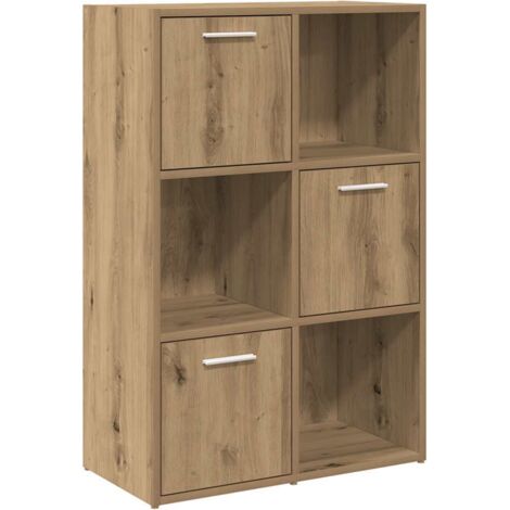 Bibliothèque Armoire à livres chêne artisanal 60,5x30x90 cm bois d'ingénierie (1/5)