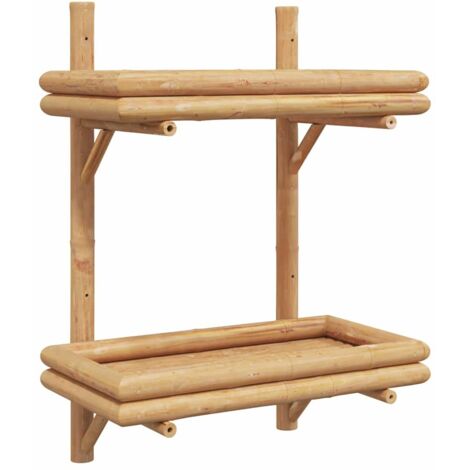 Étagère murale Étagère flottante avec étagère Marron 39 x 26 x 60 cm Bambou (1/5)