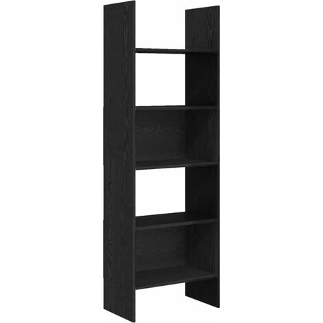 Bibliothèque Armoire à livres Chêne noir 60 x 35 x 180 cm Bois d'ingénierie (1/5)
