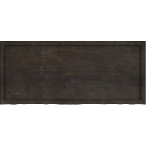 Étagère murale Étagère flottante marron foncé bois chêne massif traité (1/5)