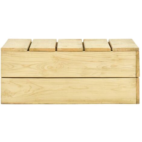 Table de jardin Table d'extérieur 75x75x31 cm Bois de pin imprégné (1/5)