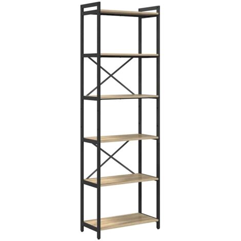 Étagère bureau et salon chêne Sonoma meuble de rangement vertical 60cm