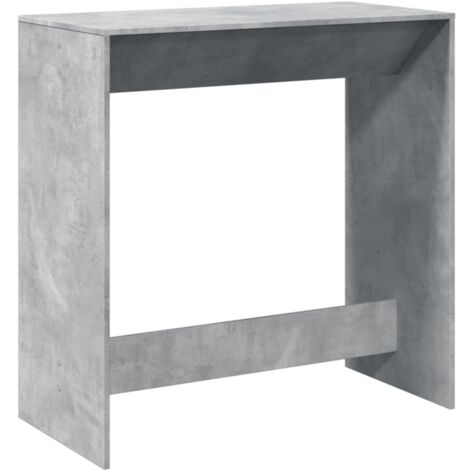 Table de bar gris béton 102x50x103,5 cm bois d'ingénierie (1/5)