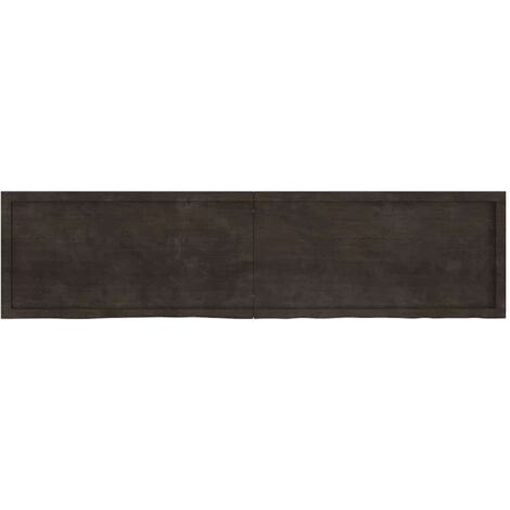 Étagère murale Étagère flottante marron foncé bois chêne massif traité (1/5)
