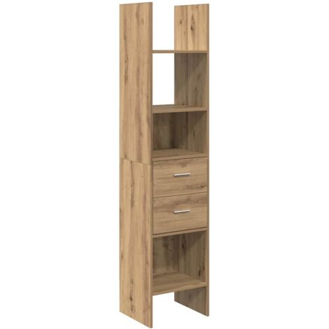 Bibliothèque Armoire à livres chêne artisanal 40 x 35 x 180 cm Bois d'ingénierie (1/5)