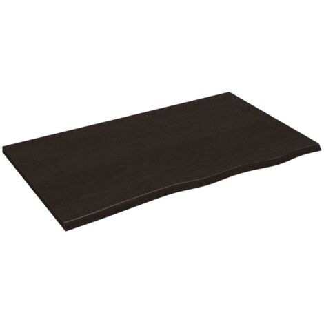 Étagère murale Étagère flottante marron foncé 100x60x2cm bois chêne massif traité (1/5)