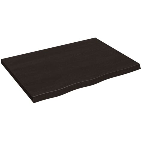 Étagère murale Étagère flottante marron foncé bois chêne massif traité (1/5)