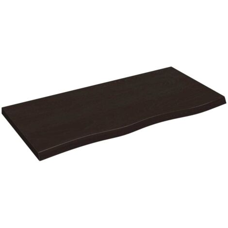 Étagère murale Étagère flottante marron foncé bois chêne massif traité (1/5)