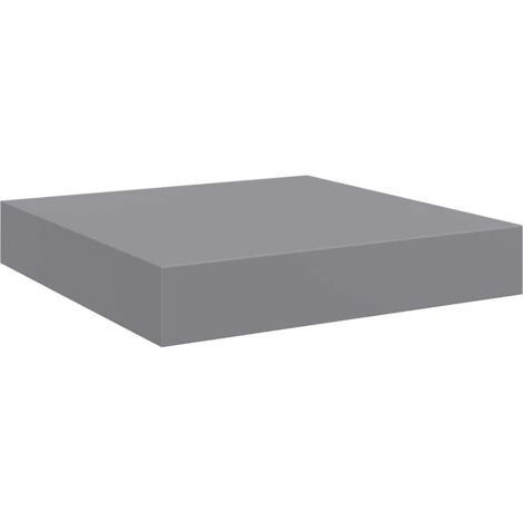 Étagère flottante murale gris 23x23,5x3,8 cm MDF (1/5)