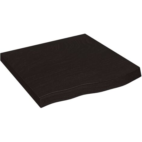 Étagère murale Étagère flottante marron foncé bois chêne massif traité (1/5)