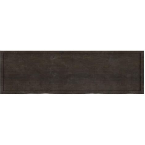 Étagère murale Étagère flottante marron foncé bois chêne massif traité (1/5)