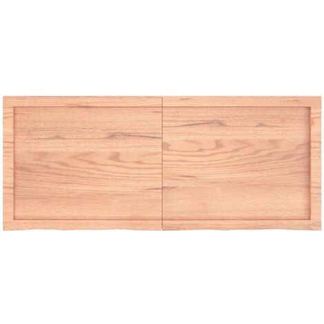 Étagère murale Étagère flottante marron clair bois chêne massif traité (1/5)