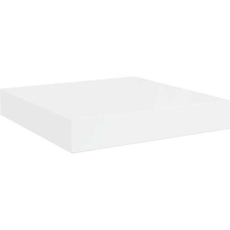 Étagère murale flottante Blanc brillant 23x23,5x3,8 cm MDF (1/5)