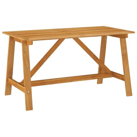 Table de jardin Table de Salle à Manger Table à dîner Table de cuisine 140x70x73,5 cm Bois d'acacia massif BZTHBS264052 MaisonChic (1/5)