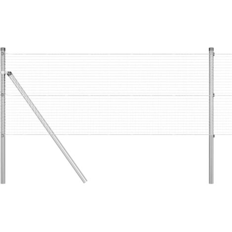 Poteau de clôture. Argenté 100 x 0,5 m (treillis de 19 x 19 mm) (1/5)