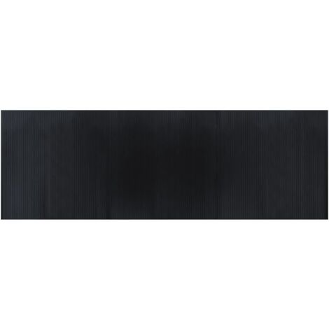 Tapis rectangulaire noir 100x300 cm bambou (1/5)