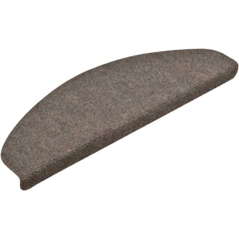 Tapis d'escalier auto-adhésifs 30 pièces 65 x 21 x 4 cm Beige Demi-rond Grand (1/5)