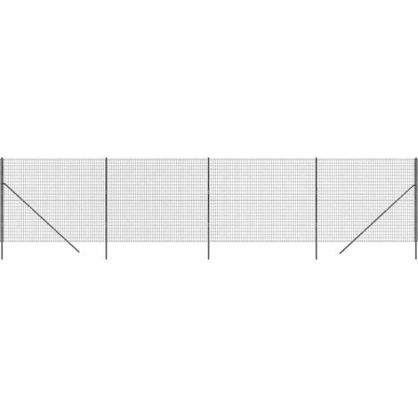 Clôture en treillis métallique anthracite 1,6x10 m (1/5)