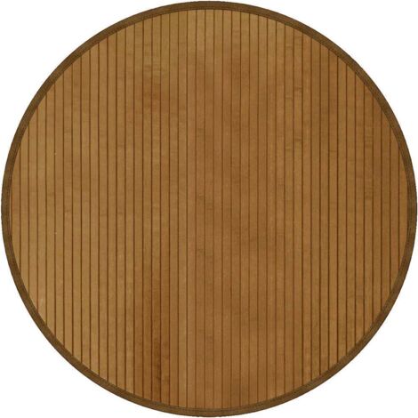 Tapis rond marron 80 cm bambou (1/5)