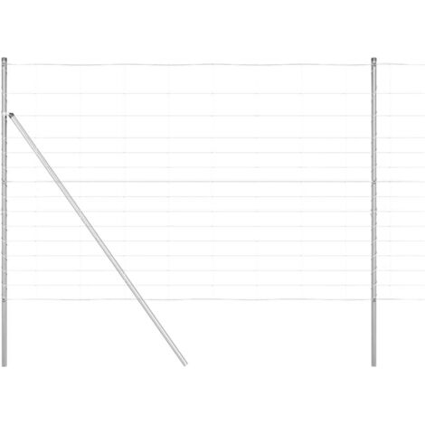 Poteau de clôture. Galvanisé 50 x 1,6 m Acier (1/5)