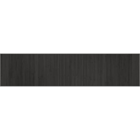 Tapis rectangulaire gris 70x300 cm bambou (1/5)