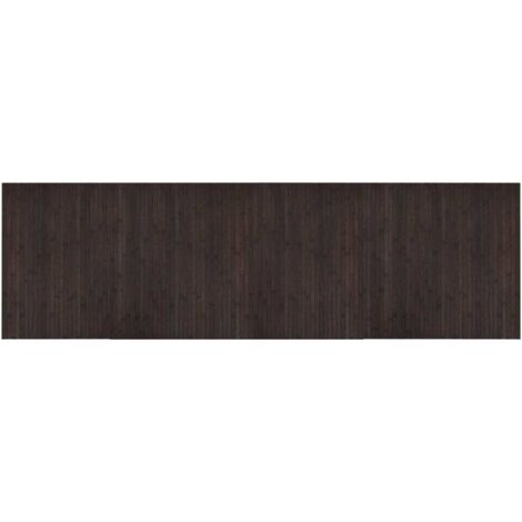 Tapis rectangulaire marron foncé 60x200 cm bambou