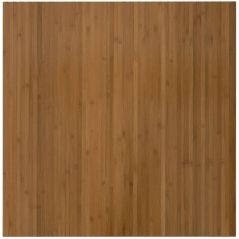 Tapis rectangulaire marron 100x100 cm bambou (1/5)