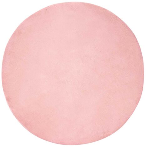 Tapis antidérapant en fausse de lapin Olite Rose Ø 200 cm (1/5)