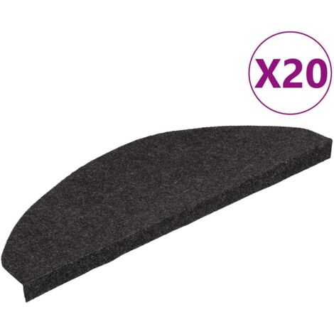 Tapis d'escalier auto-adhésifs 20 pcs noir 65x22,5x3,5 cm (1/5)
