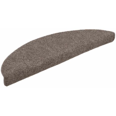 Tapis d'escalier auto-adhésifs 15 pièces 65 x 21 x 4 cm Beige Demi-rond Grand (1/5)