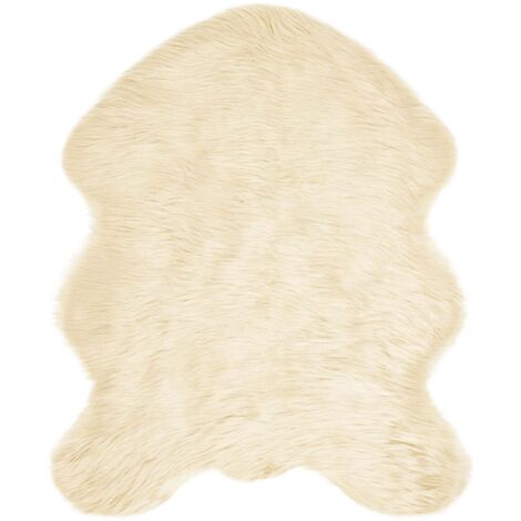Tapis en fausse Tafalla Crème 50 x 80 cm Polyester (1/5)