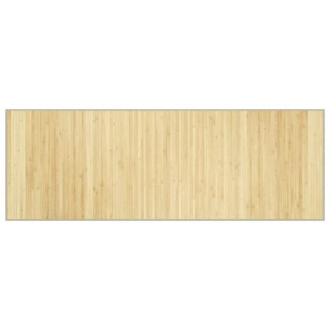 Tapis rectangulaire naturel clair 70x200 cm bambou (1/5)