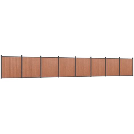 Panneau de clôture marron 1391x186 cm WPC (1/5)