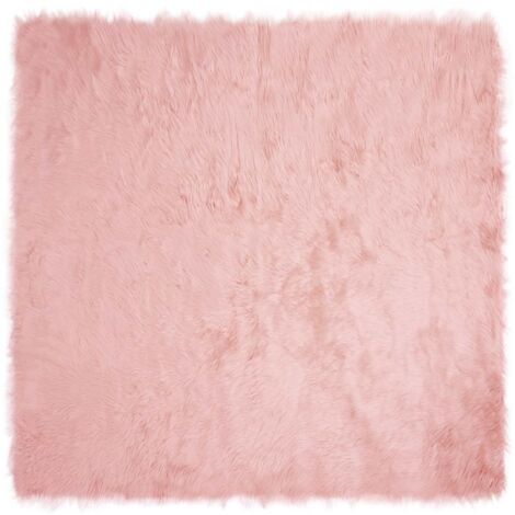 Tapis en fausse Tafalla Rose 160 x 160 cm Polyester (1/5)