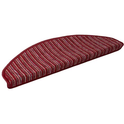 Tapis d'escalier auto-adhésifs 15 pcs Rouge 65 x 21 x 4 cm (1/5)