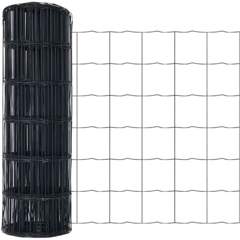 Clôture Euro Gris 0,4 x 10 m Fer revêtu de PVC (1/5)